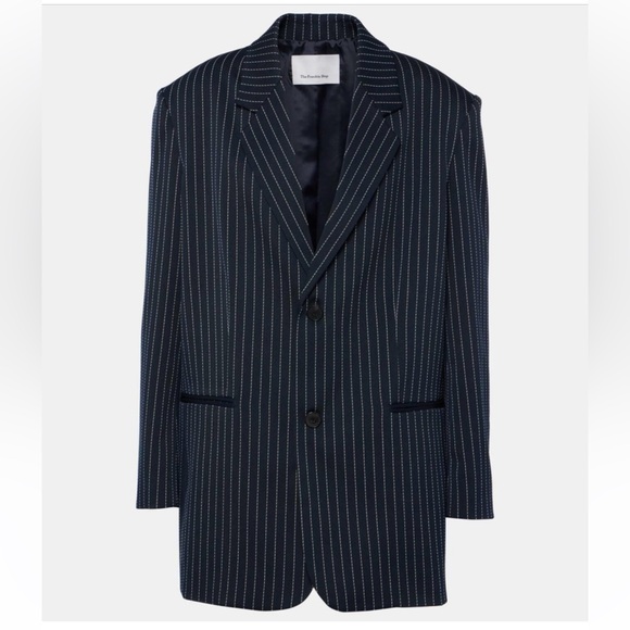 The Frankie Shop Aiden pinstripe twill blazer - Picture 2 of 9